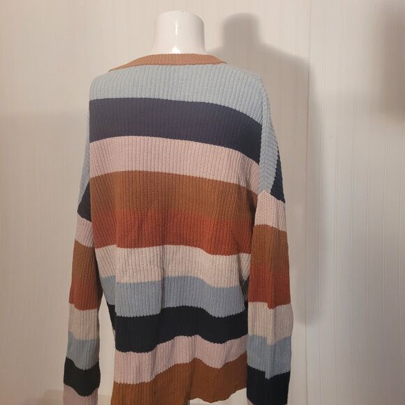 Madewell Thompson Medium knit sweater pullover striped pocket - Picture 8 of 11